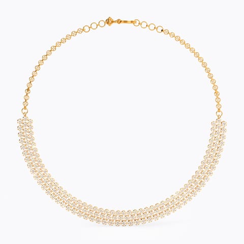 Gleaming Grandeur 22KT Gemstone Necklace