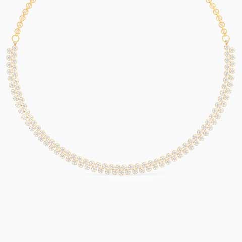 Dazzling Cluster 22KT Gemstone Necklace