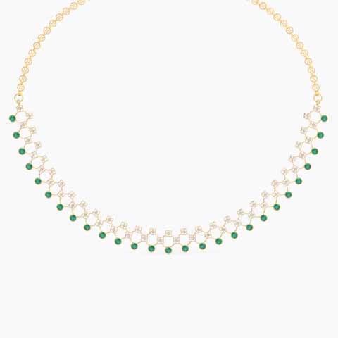 Onyx Veil 22KT Gemstone Necklace