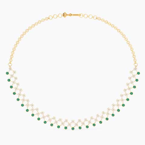 Onyx Veil 22KT Gemstone Necklace