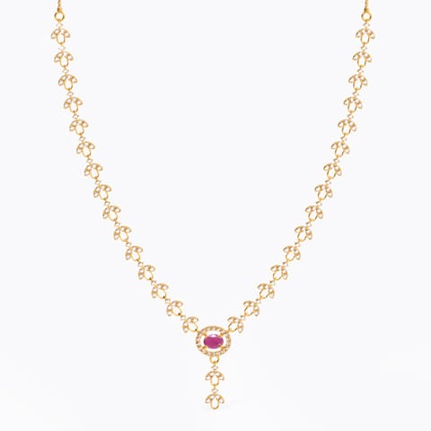 Red Reverie 22KT Gemstone Necklace