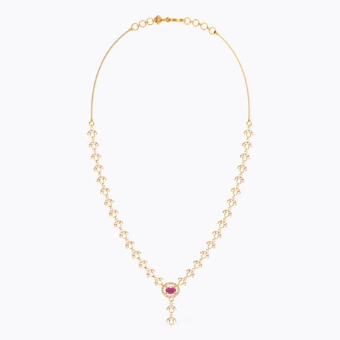 Red Reverie 22KT Gemstone Necklace