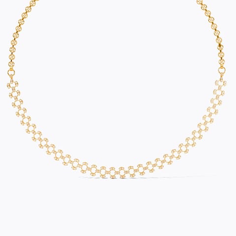 Sparkling Trail 22KT Gemstone Necklace