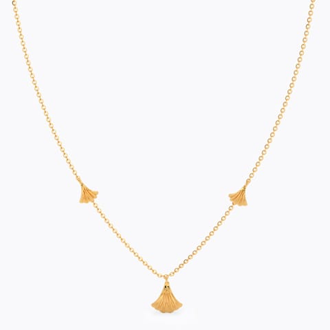 Ginkgo Petal 22KT Gold Necklace