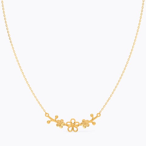 Cherry Blossom 22KT Gold Necklace