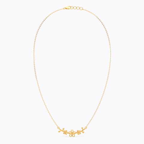 Cherry Blossom 22KT Gold Necklace