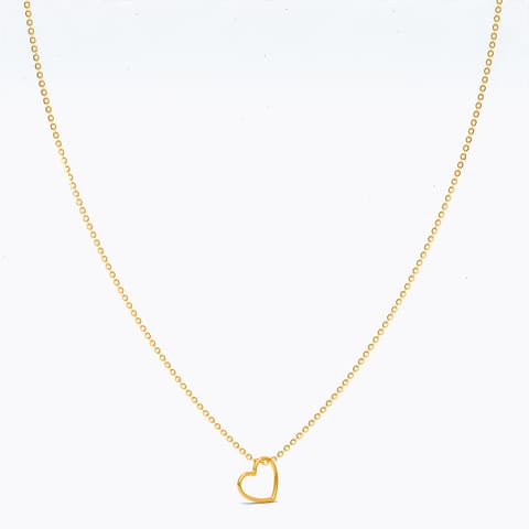 Dangling Heart 22KT Gold Necklace