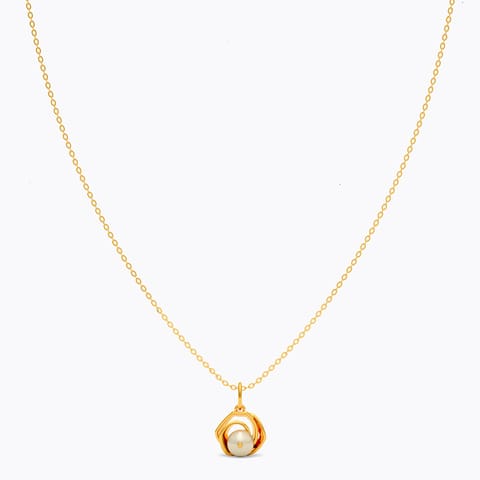 White Rose 22KT Gemstone Necklace