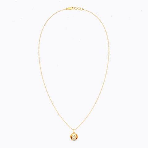 White Rose 22KT Gemstone Necklace