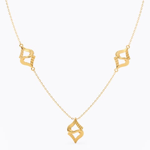 Vine Twist 22KT Gold Necklace