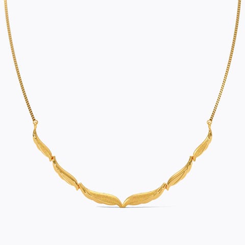 Flowing Wave 22KT Gold Necklace