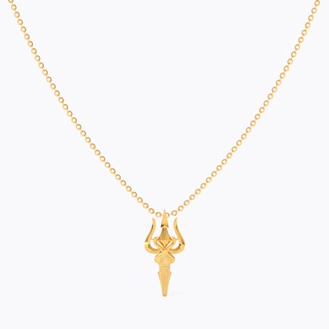 Aurum Trishul 22KT Gold Necklace