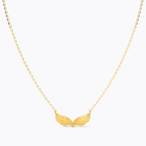 Radiant Feather 22KT Gold Necklace Radiant Feather 22KT Gold Necklace