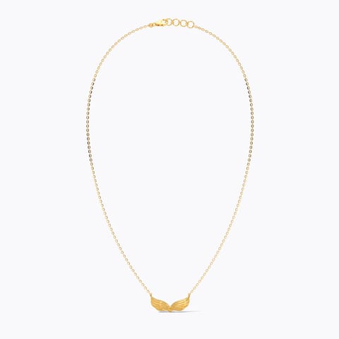 Radiant Feather 22KT Gold Necklace Radiant Feather 22KT Gold Necklace