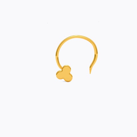 Three Petal 22KT Gold Nose Pin