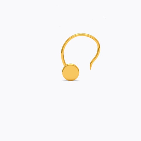 Aurum Disc 22KT Gold Nose Pin