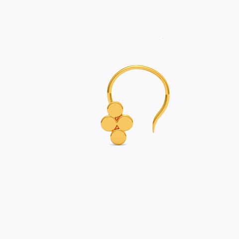 Four Circle 22KT Gold Nose Pin
