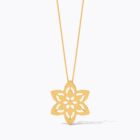 Helia Floral 22KT Gold Pendant