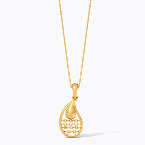 Paisley Links 22KT Gold Pendant