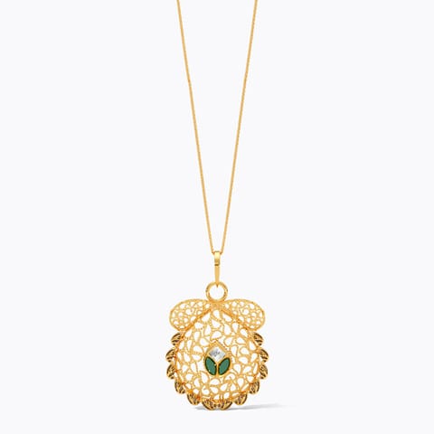 Intertwine Kundan 22KT Gemstone Pendant Intertwine Kundan 22KT Gemstone Pendant