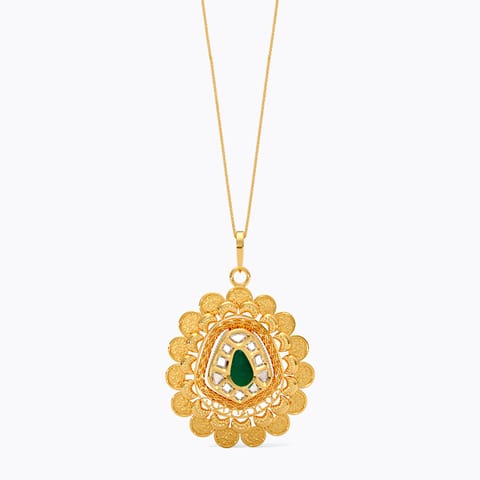 Glorious Kundan 22KT Gemstone Pendant