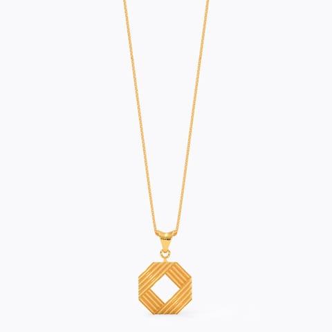 Folded Gleam 22KT Gold Pendant