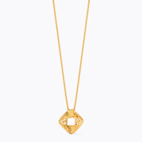 Square Wrap 22KT Gold Pendant