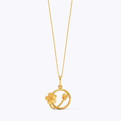 Cherry Bloom 22KT Gold Pendant