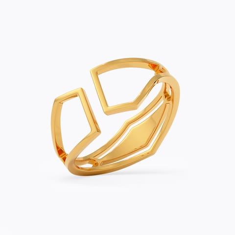 Edgy Auzza 22KT Gold Ring