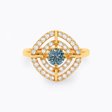 Azure Quad 22KT Gemstone Ring