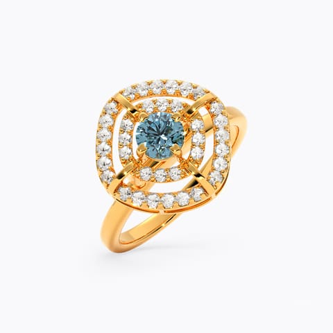 Azure Quad 22KT Gemstone Ring