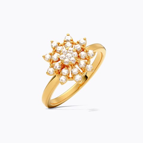 Gleaming Clutch 22KT Gemstone Ring