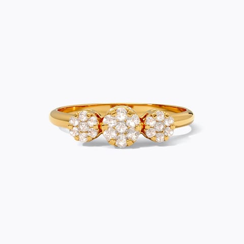 Classic Cluster 22KT Gemstone Ring