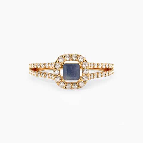 Classic Cyan 22KT Gemstone Ring