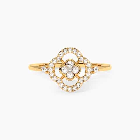Clover Cuteness 22KT Gemstone Ring