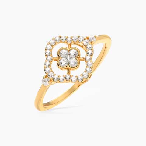 Clover Cuteness 22KT Gemstone Ring