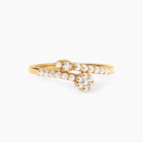 Linear Orb 22KT Gemstone Ring