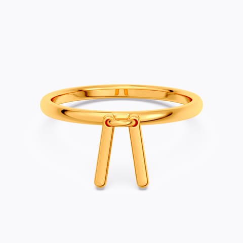 Gleaming Lines 22KT Gold Ring