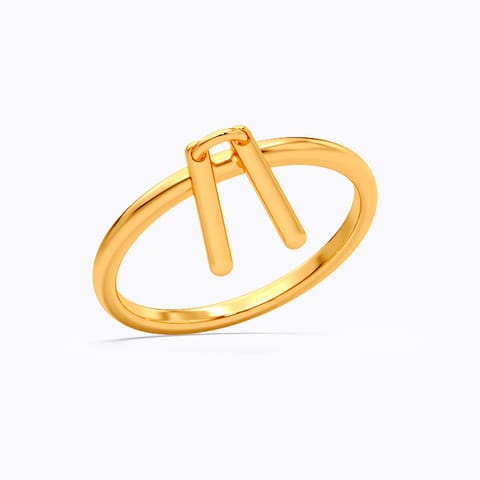 Gleaming Lines 22KT Gold Ring