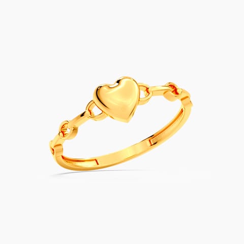 Heart Links 22KT Gold Ring