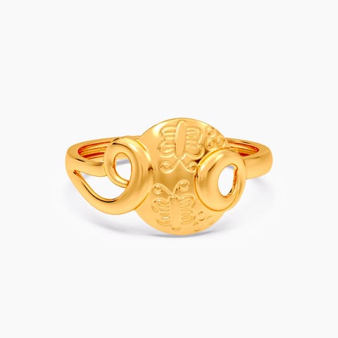 Butterfly Prints 22KT Gold Ring