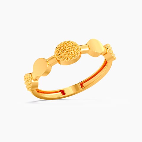 Chunky Circles 22KT Gold Ring