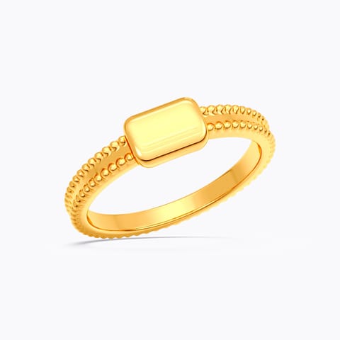 Textured Quad 22KT Gold Ring