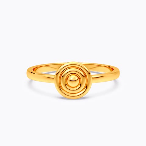 Rippled Circles 22KT Gold Ring