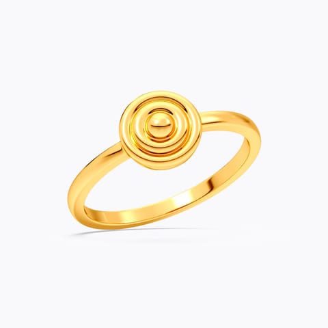 Rippled Circles 22KT Gold Ring