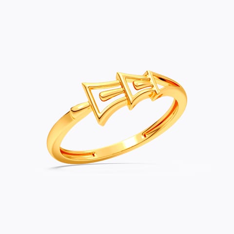 Gradient Triangle 22KT Gold Ring