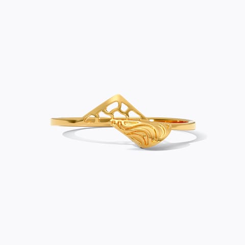 Textured Peak Gold Ring