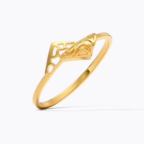 Textured Peak Gold Ring