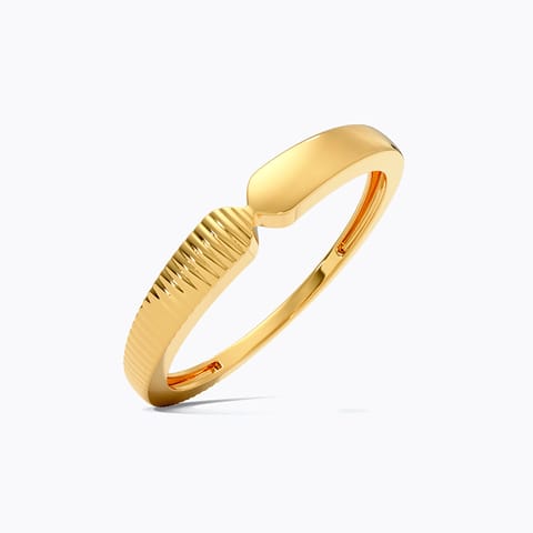 Stacking Beam Gold Ring