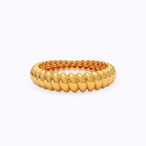 Gleaming Twist 22KT Gold Ring